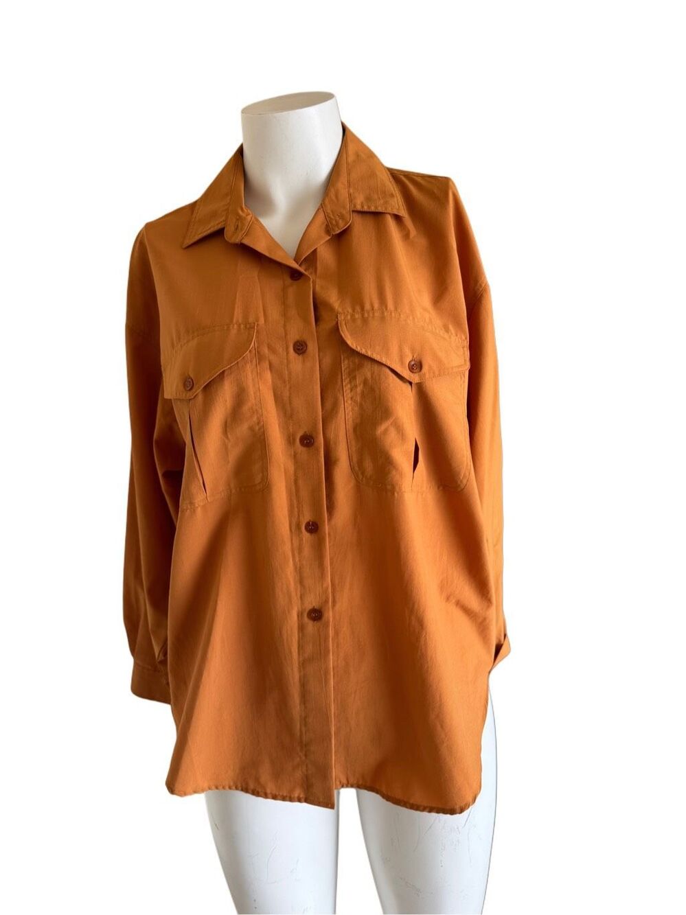 Dalton golden bronze women’s L button up vintage 90s retro button up